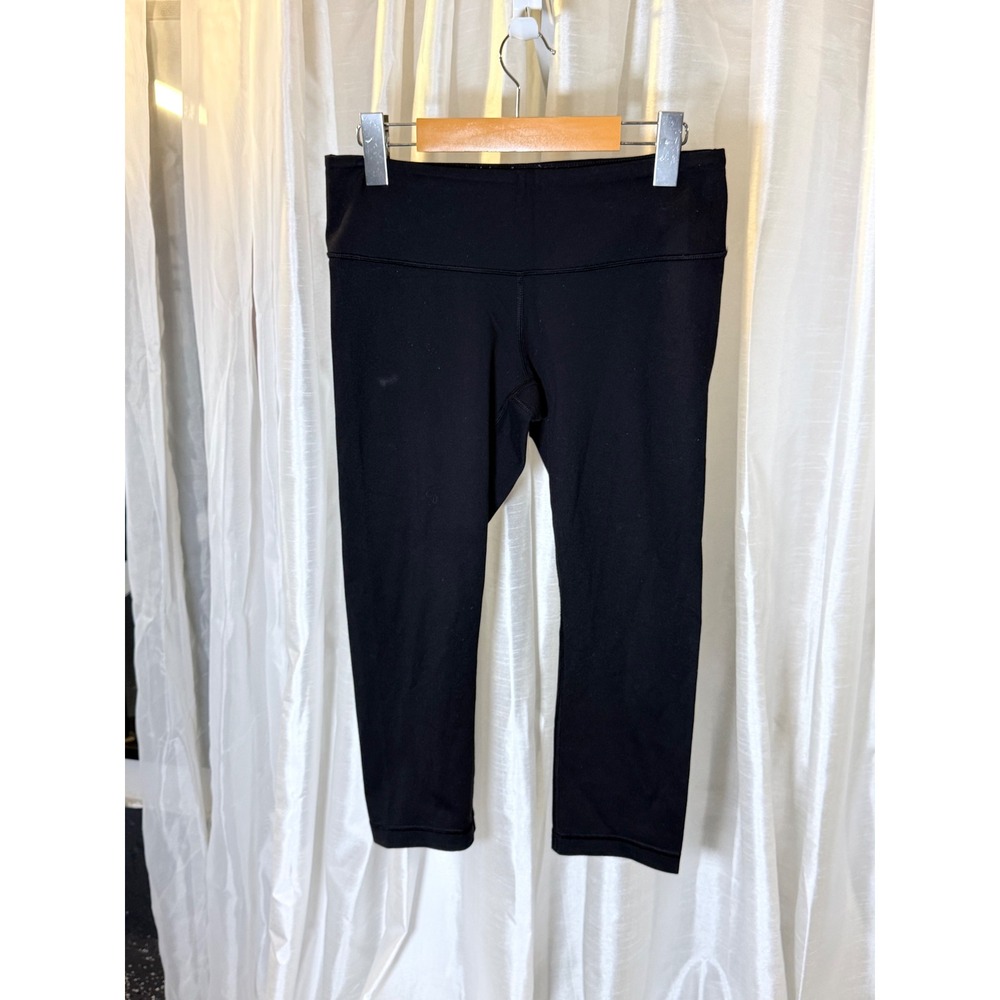 Lululemon Wunder Under Crop Leggings Womens 6 Black Excellent Luon Yoga Pants